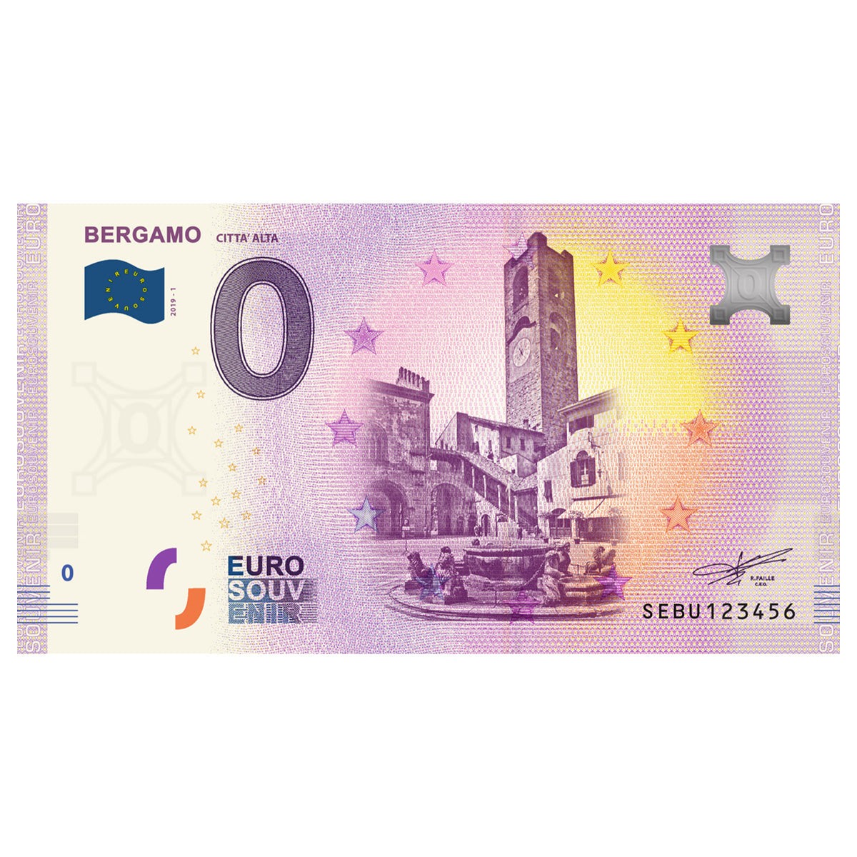 Banconota Zero Euro Bergamo