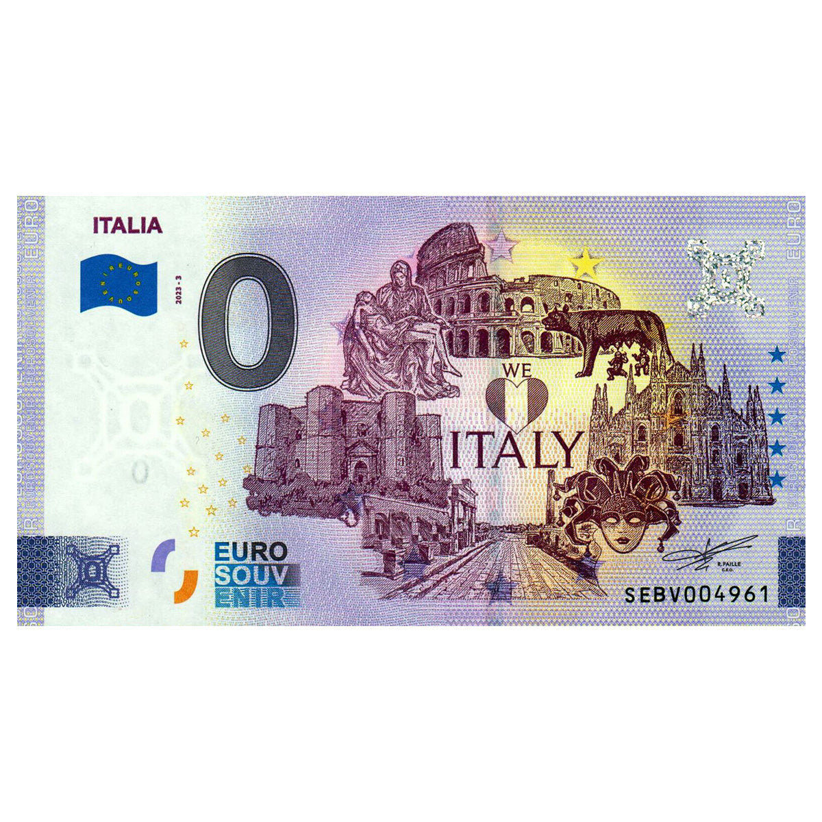 Banconota Zero Euro Italia