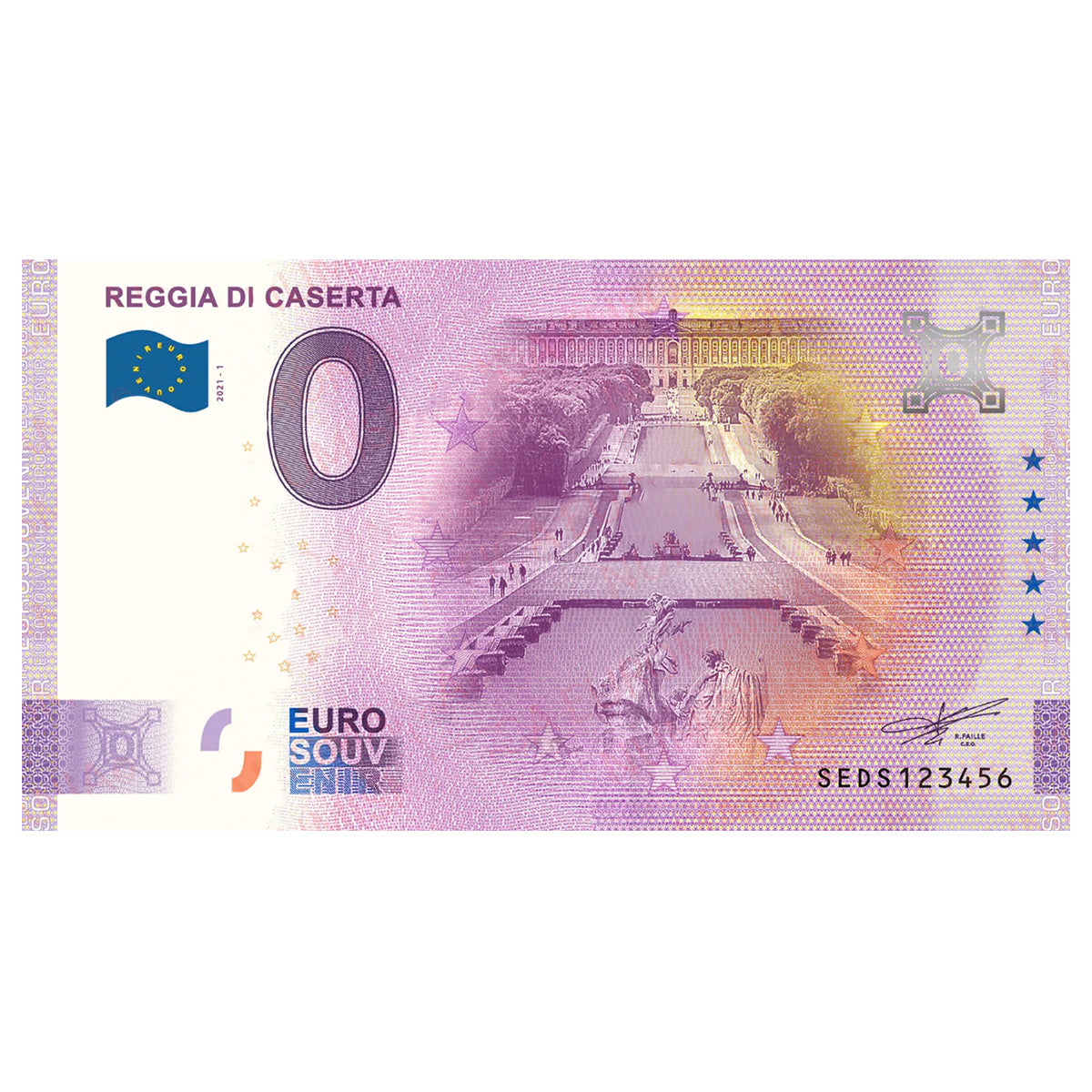 Banconota Zero Euro Reggia Caserta