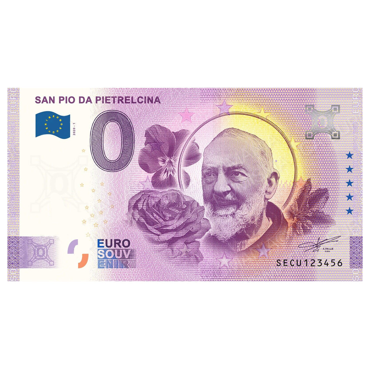 Banconota Zero Euro San Pio