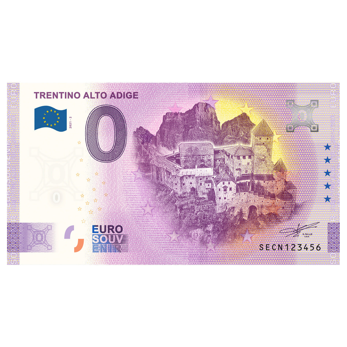 Banconota Zero Euro Trentino