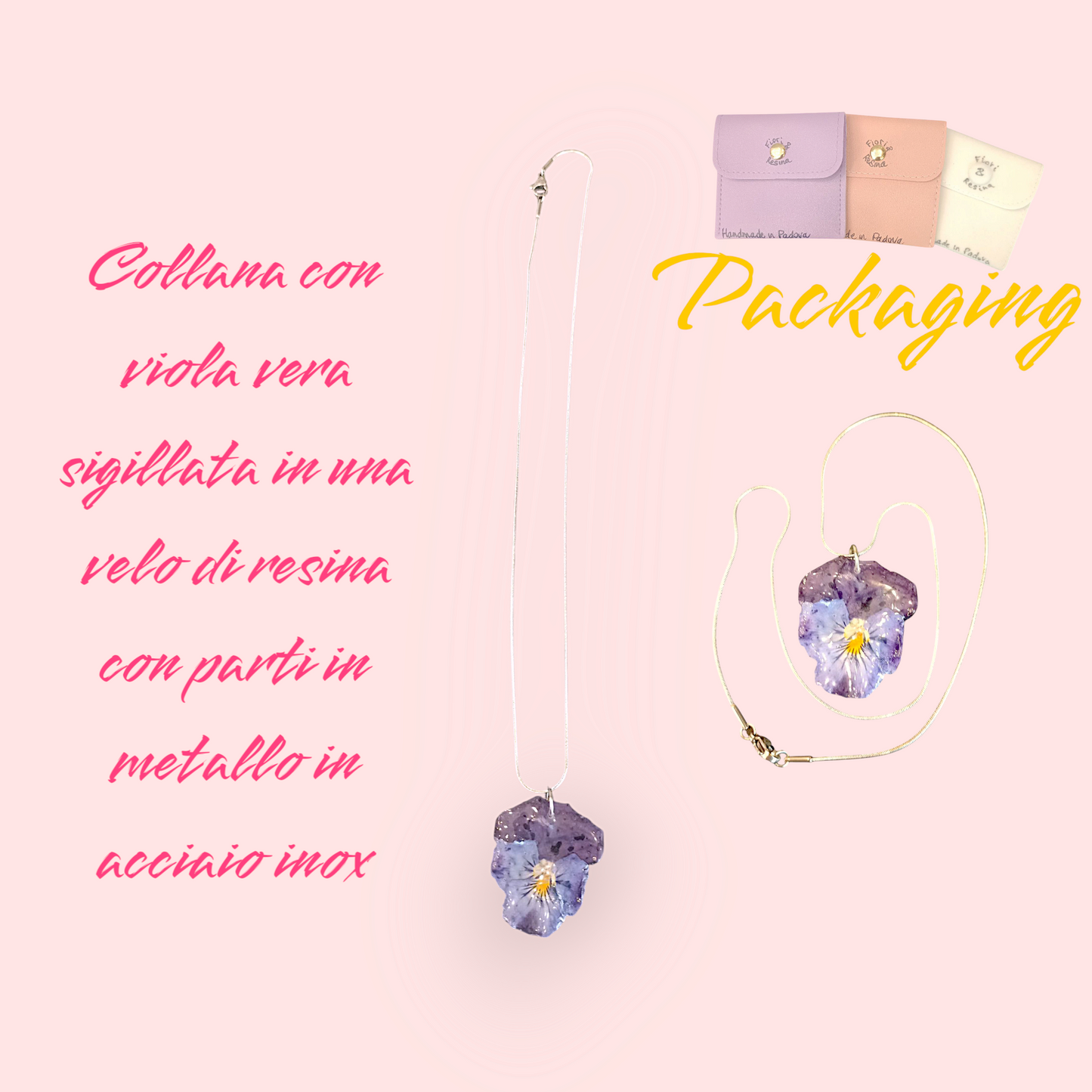 Collana Handmade "La Viola della Serenità"