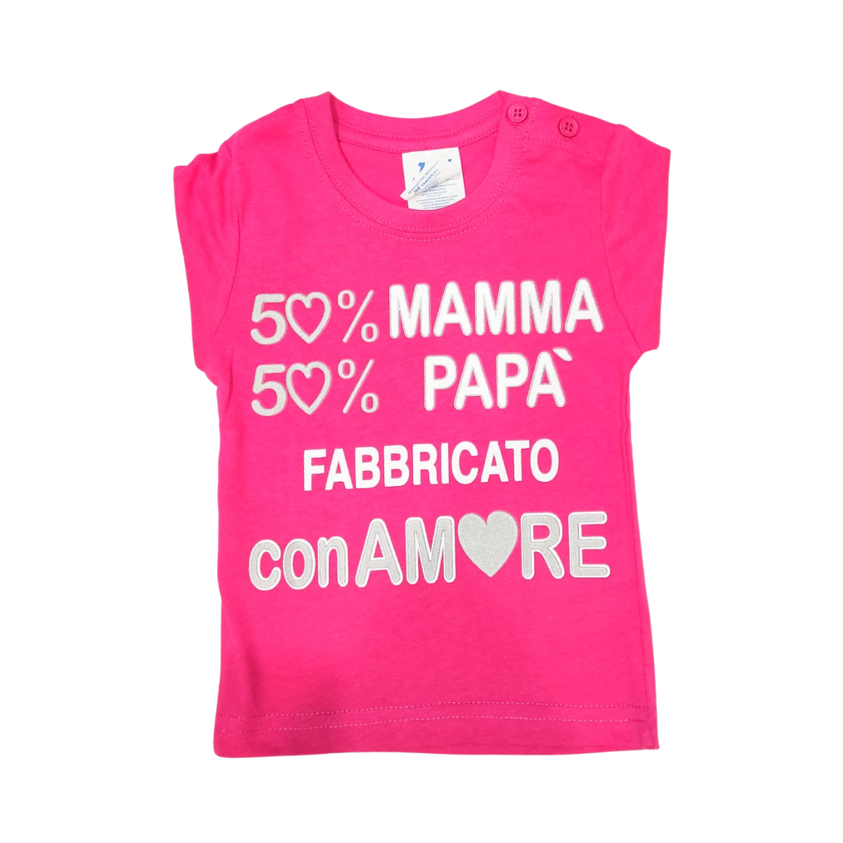 Maglia Baby "50% Mamma, 50% Papà"