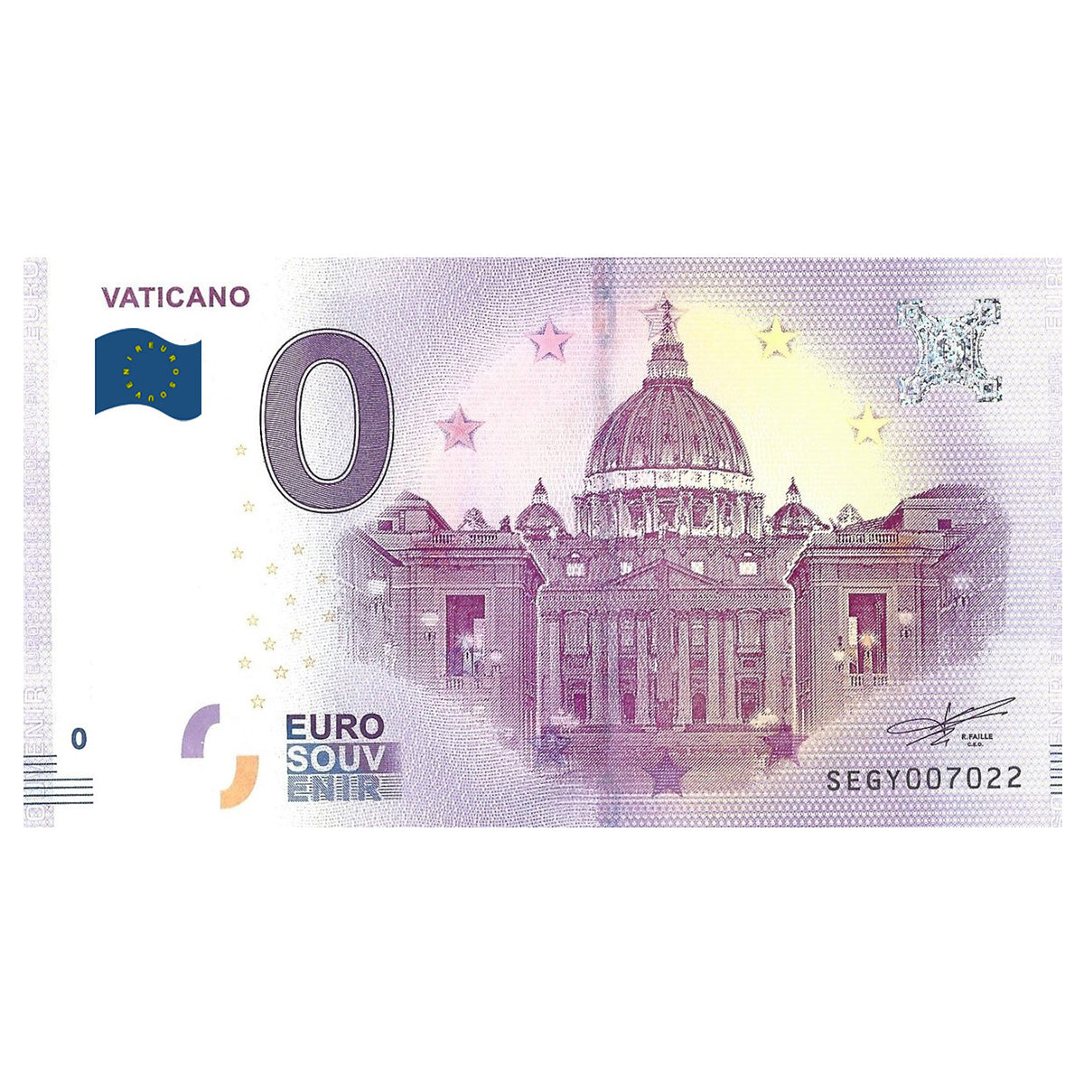 Banconota Zero Euro Vaticano