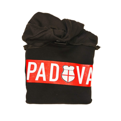 Felpa nera Padova con logo