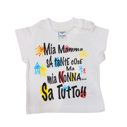 Maglia Baby "i miei NONNI sanno tutto"