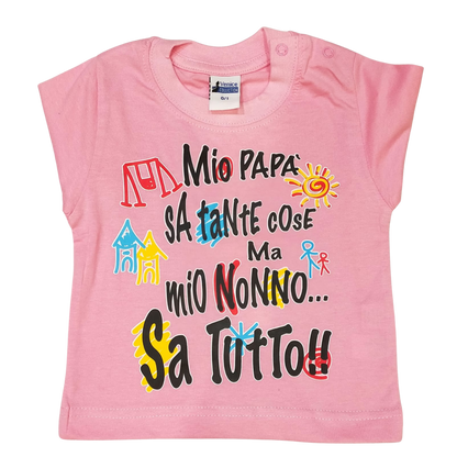 Maglia Baby "i miei NONNI sanno tutto"